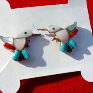 925 sterling silver hummingbird earrings